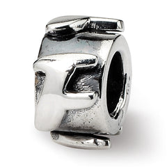 Sterling Silver Reflections Letter F Message Bead