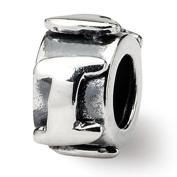 Sterling Silver Reflections Letter I Message Bead