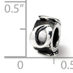 Sterling Silver 925 Antiqued Letter Q Bead for Personalized Jewelry