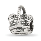 Sterling Silver 925 Easter Basket Bead with Antiqued Finish