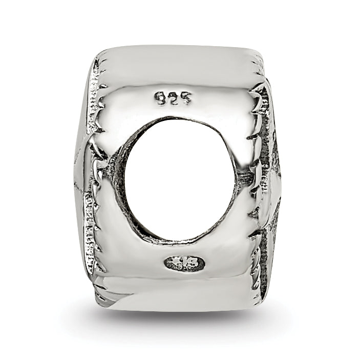 Sterling Silver 925 Antiqued Star Bead Solid Casted Themed Design