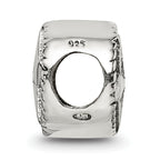 Sterling Silver 925 Antiqued Star Bead Solid Casted Themed Design