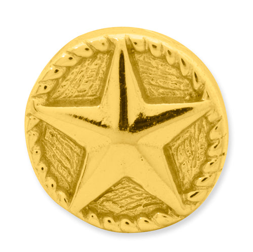 Sterling Silver Gold-plated Reflections Star Bead