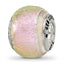 Sterling Silver Reflections Pink Dichroic Glass Bead