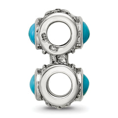 Sterling Silver Reflections Turquoise Connector Bead