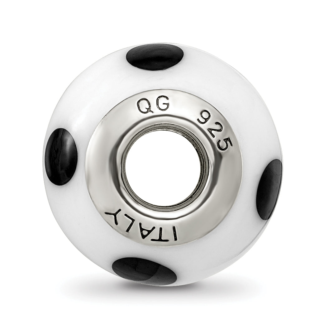 Italian Murano Glass Bead Charm in Sterling Silver Secondary image
