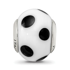 Sterling Silver 925 Murano Glass Bead with Antiqued Finish Elegant Design