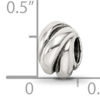 Sterling Silver 925 Bali Bead with Polished Antiqued Finish