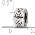 Sophia Jewelers Antiqued Sterling Silver 925 Bali Circle Bead Solid Cast