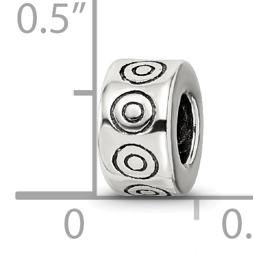 Sophia Jewelers Antiqued Sterling Silver 925 Bali Circle Bead Solid Cast