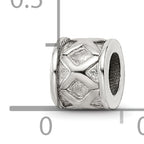 Sterling Silver 925 Antiqued Bali Bead with Solid Cast Design