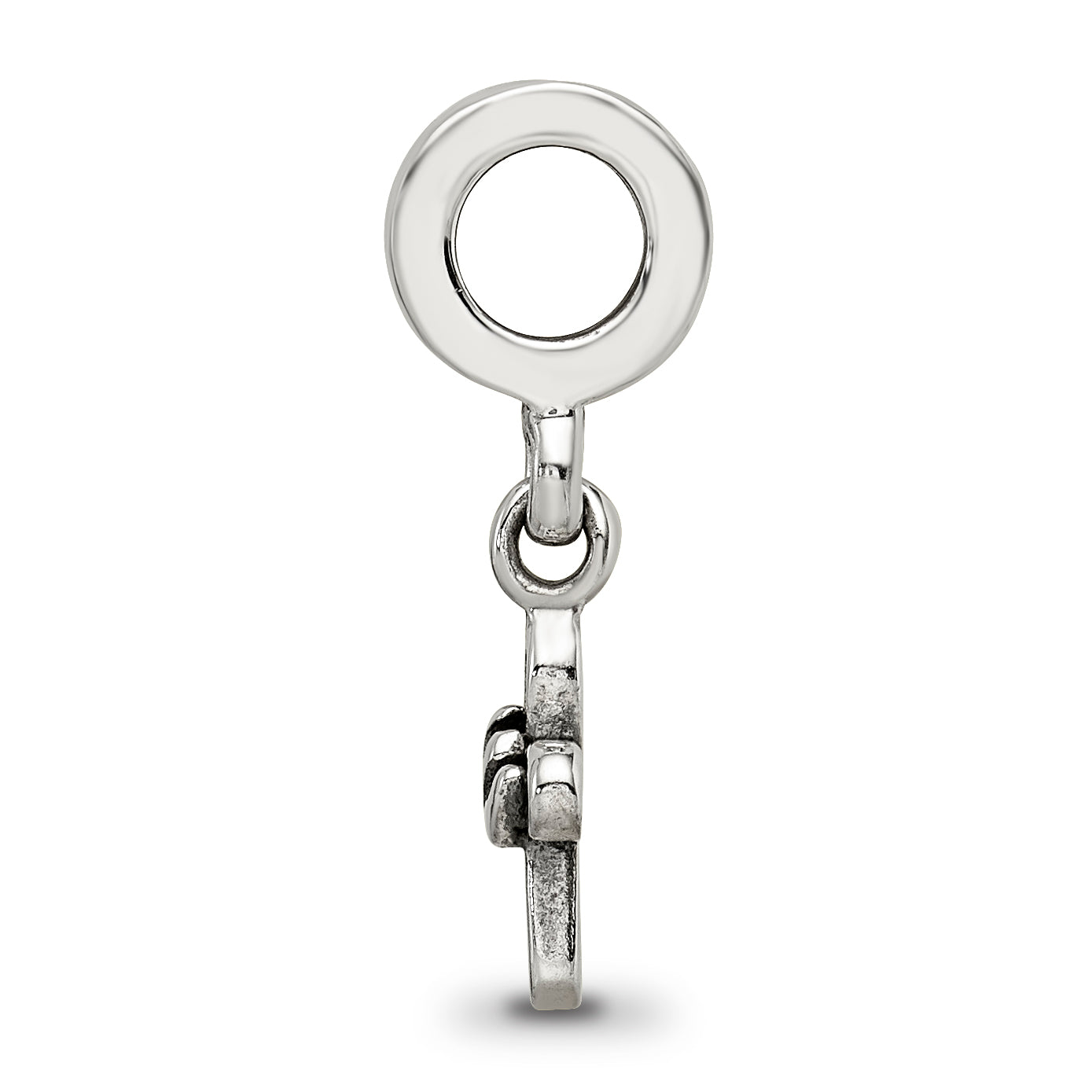 Sterling Silver 925 Reflections Cross Dangle Bead with Polished Finish