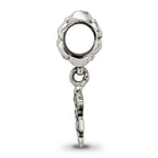 Sterling Silver 925 Nurse Symbol Dangle Bead with Antiqued Finish