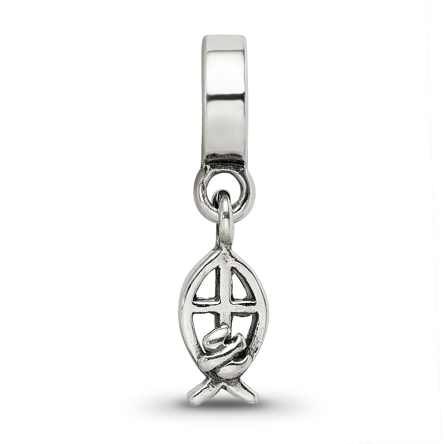 Sterling Silver Reflections Ichthus Dangle Bead