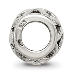 Sterling Silver 925 Floral Cut-Out Bali Bead with Antique Finish