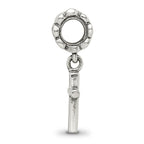 Sterling Silver 925 Cross Dangle Bead with Antiqued Finish Elegant Design