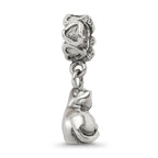 Sterling Silver 925 Kitten with Ball Dangle Bead Antiqued Finish Handcrafted Charm