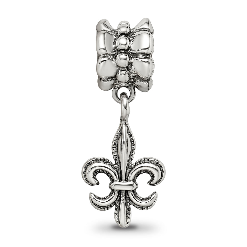 Sterling Silver Reflections Fleur de Lis Dangle Bead