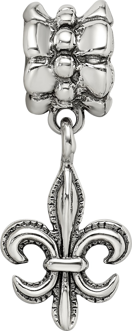 Sterling Silver Reflections Fleur de Lis Dangle Bead