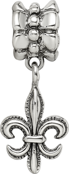 Sterling Silver Reflections Fleur de Lis Dangle Bead
