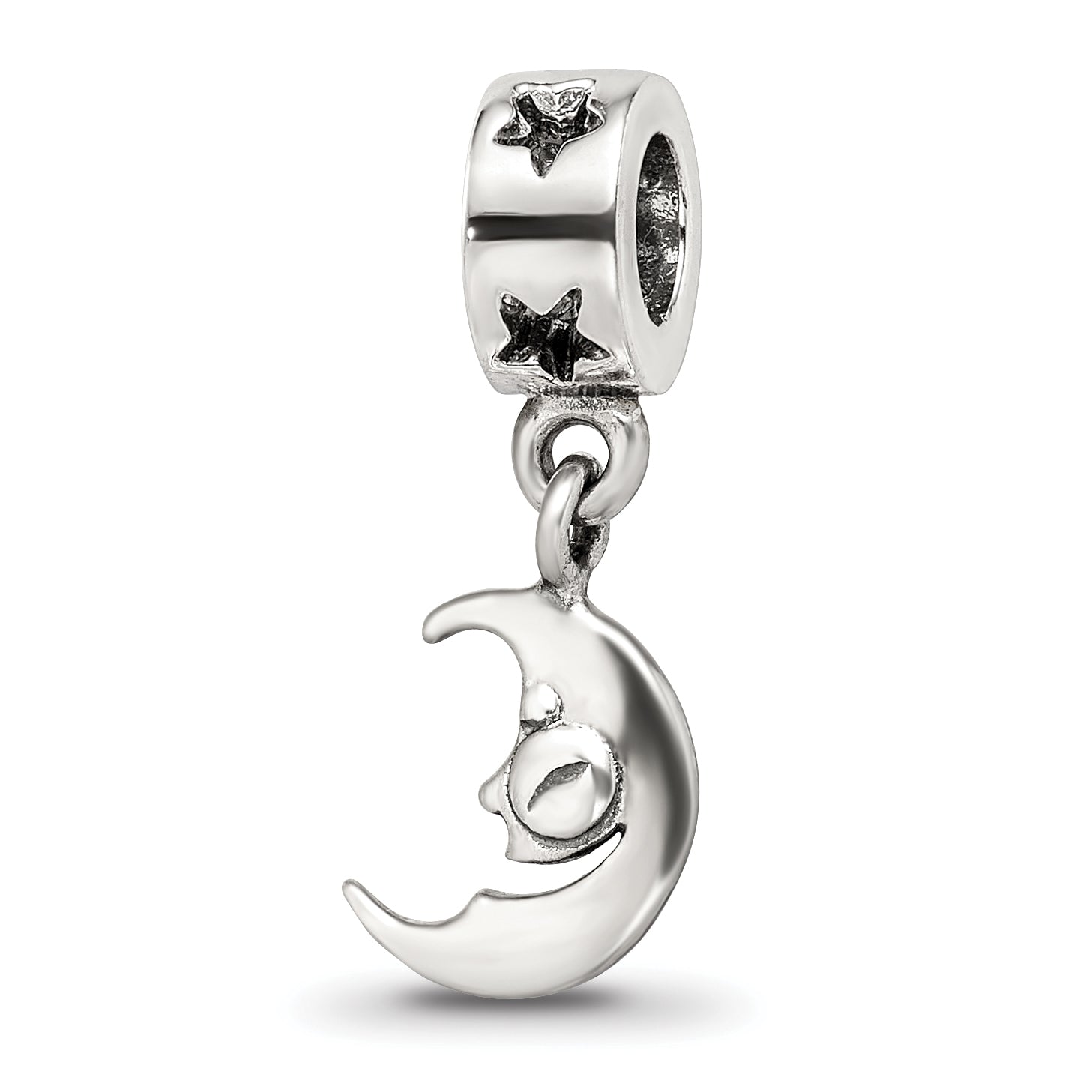 Sterling Silver Reflections Crescent Moon Dangle Bead Main image