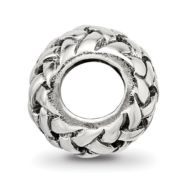 Sterling Silver 925 Basketweave Bali Bead with Antiqued Finish by Sophia Jewelers Secondary image