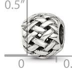 Sterling Silver 925 Basketweave Bali Bead with Antiqued Finish by Sophia Jewelers
