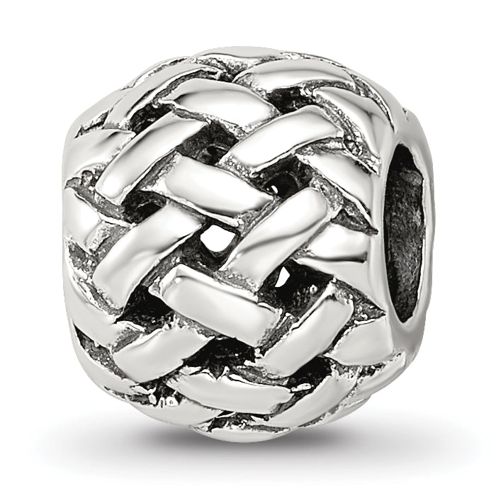Sterling Silver Reflections Basketweave Bali Bead Main image
