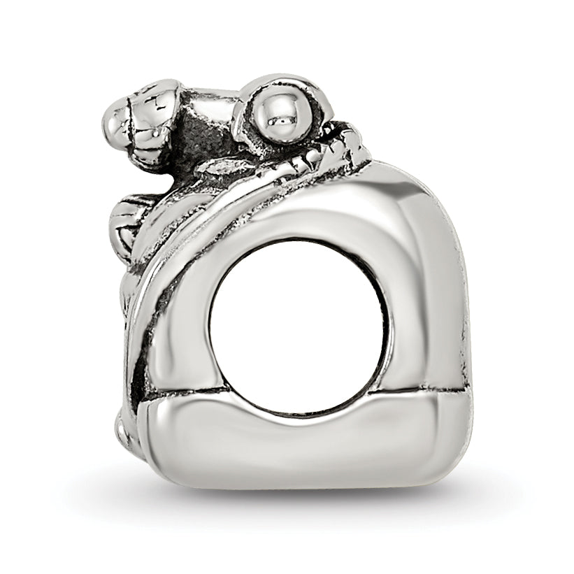 Sterling Silver 925 Scuba Tank Bead with Antiqued Finish Ocean-Themed Elegance