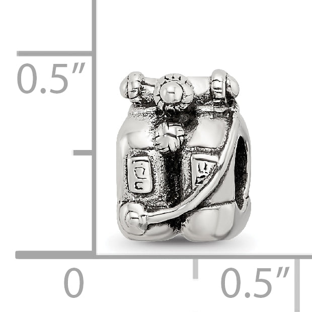 Sterling Silver 925 Scuba Tank Bead with Antiqued Finish Ocean-Themed Elegance