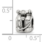 Sterling Silver 925 Scuba Tank Bead with Antiqued Finish Ocean-Themed Elegance