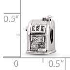 Sterling Silver 925 Slot Machine Bead with Antiqued Finish  A Lucky Vintage Charm