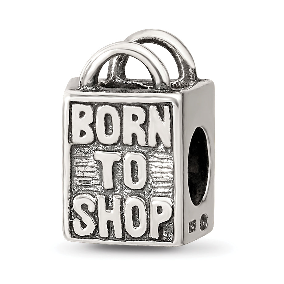 Sterling Silver Reflections Born to Shop Bead Main image