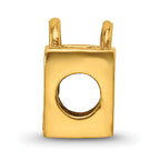 Sterling Silver Gold-Plated Born to Shop Bead with Polished Finish