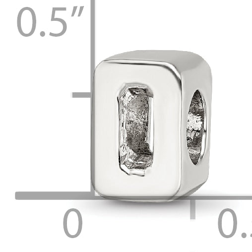 Sterling Silver Reflections Numeral 0 Bead