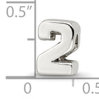Sterling Silver 925 Number 2 Bead with Polished Finish  Elegant, Versatile Keepsake for LifeÃƒÆ’Ã†â€™Ãƒâ€šÃ‚Â¢ÃƒÆ’Ã‚Â¢Ãƒâ€šÃ¢â‚¬Å¡Ãƒâ€šÃ‚Â¬ÃƒÆ’Ã‚Â¢Ãƒâ€šÃ¢â‚¬Å¾Ãƒâ€šÃ‚Â¢s Milestones