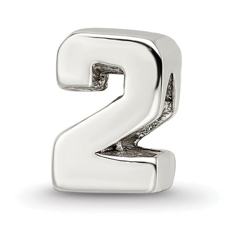 Sterling Silver Reflections Number 2 Bead Main image