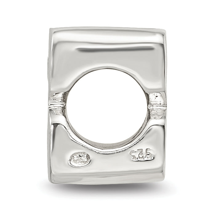 Sterling Silver 925 Number 3 Bead with Polished Finish Timeless Craft Charm