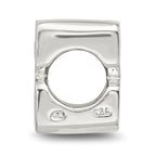 Sterling Silver 925 Number 3 Bead with Polished Finish Timeless Craft Charm