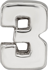 Sterling Silver Reflections Number 3 Bead