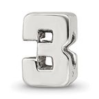 Sterling Silver Reflections Number 3 Bead
