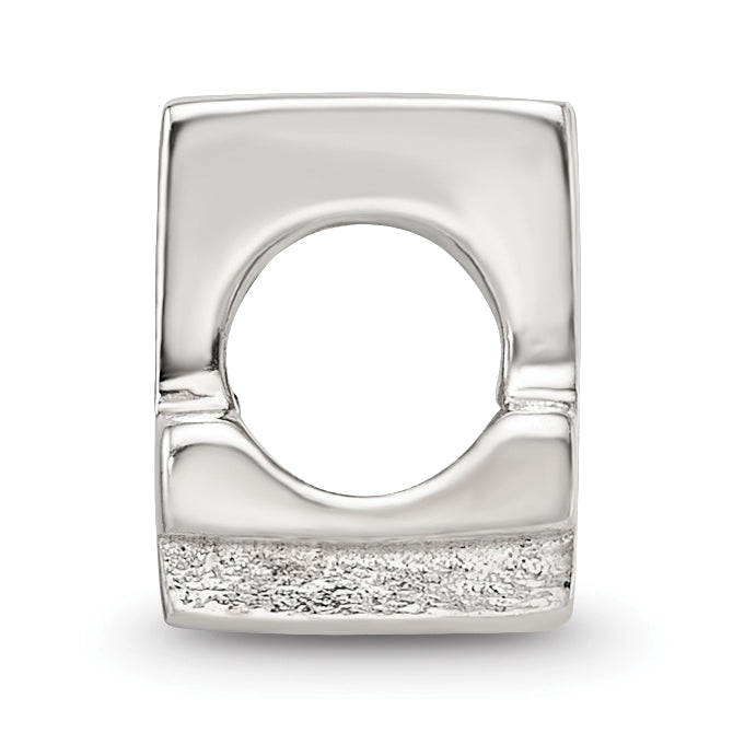 Sterling Silver 925 Number 4 Bead with Polished Finish, Solid & Elegant Design