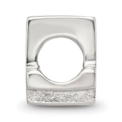 Sterling Silver 925 Number 4 Bead with Polished Finish, Solid & Elegant Design