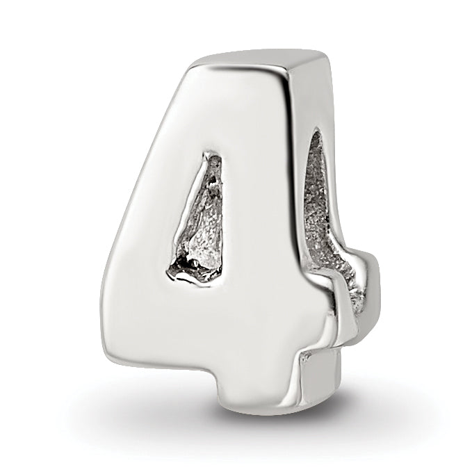 Sterling Silver Reflections Number 4 Bead