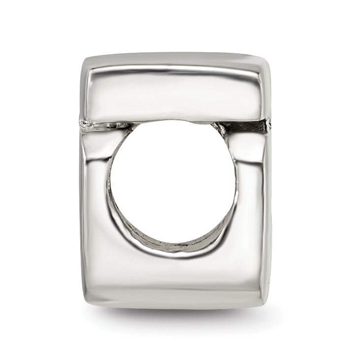Sterling Silver 925 Polished Numeral 5 Bead with Sleek Timeless Design Secondary image