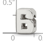Sterling Silver Number 6 Bead with Polished Finish  Solid, Casted Design