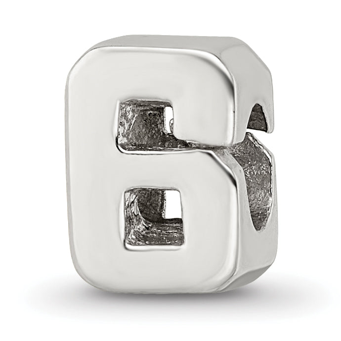 Sterling Silver Reflections Number 6 Bead Main image