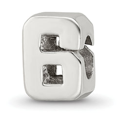 Sterling Silver Reflections Number 6 Bead