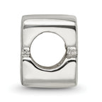 Sterling Silver 925 Number 8 Bead with Polished Finish Solid Design