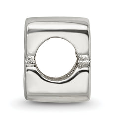 Sterling Silver 925 Number 8 Bead with Polished Finish Solid Design